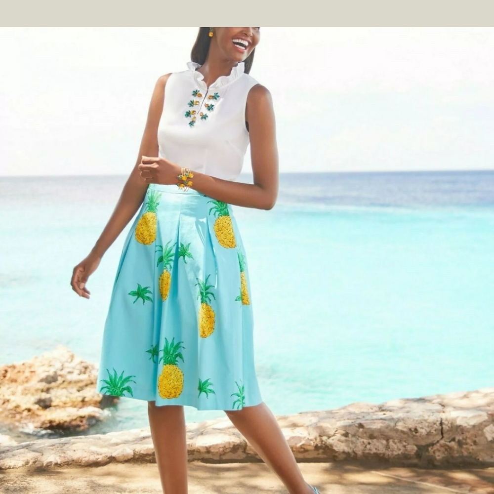 Talbots Rsvp Pineapple Shell Euc - image 2